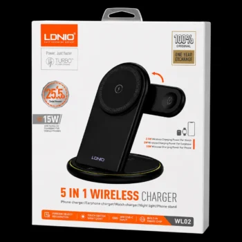 Cargador inalámbrico ldnio 15W 5 en 1