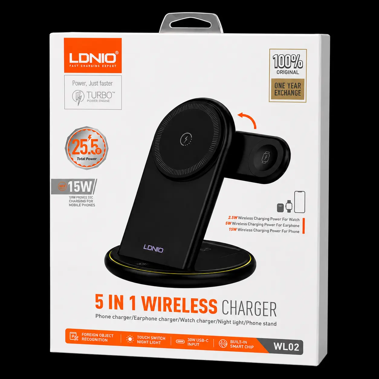 Cargador inhalambrico ldnio. 15watt 5 en 1 (1)